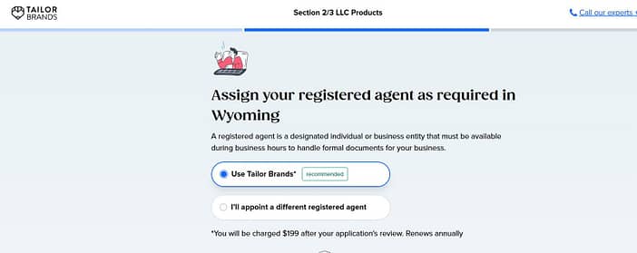 Tailor Brands Business Registration in the USA