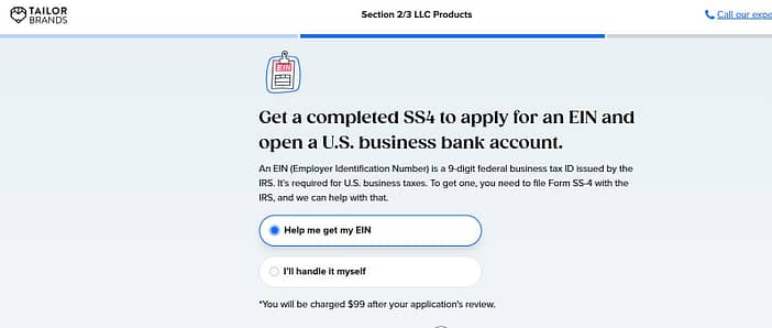 Tailor Brands Business Registration in the USA