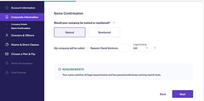 Eege Geschäftsregistréierung a Kanada