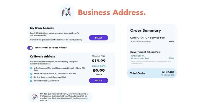 Äriroketi äri registreerimine USA -s