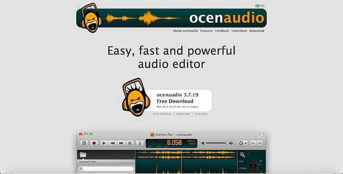 Ocenaudio Lätt att använda ljudredigeringsverktyg