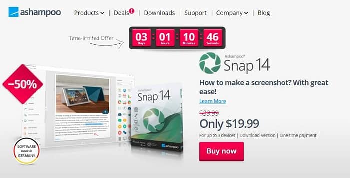 Ashampo Home Page