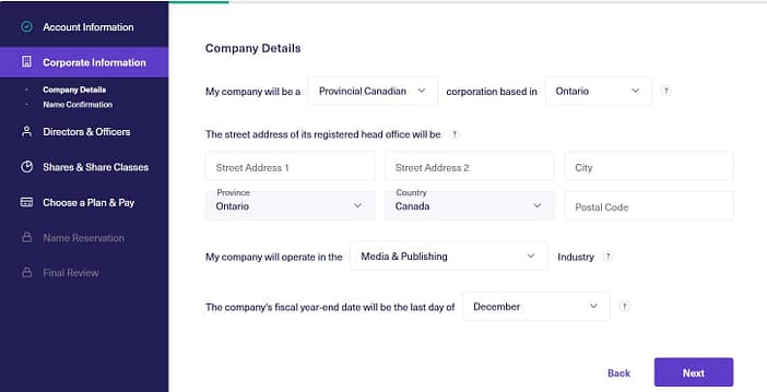 Eege Geschäftsregistréierung a Kanada