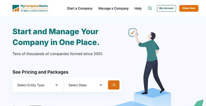 MyCompanyworks -liiketoiminnan rekisteröinti Yhdysvalloissa