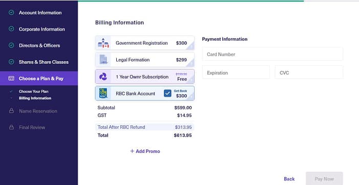 Eege Geschäftsregistréierung a Kanada