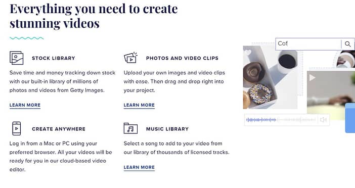Software de criação de vídeo Animoto