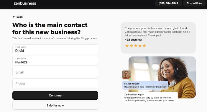 ZenBusiness Business Registration