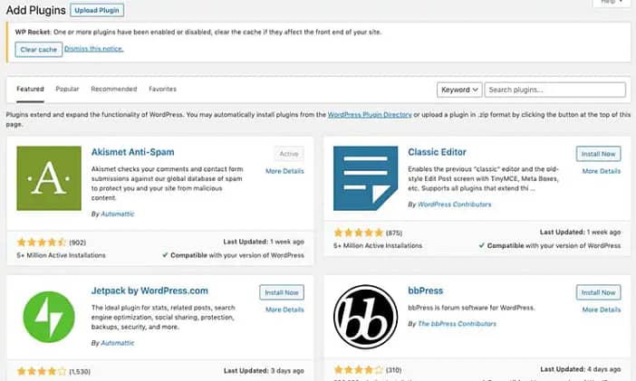 Dashboard WordPress
