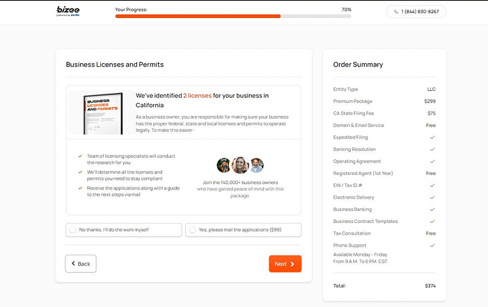 Pendaftaran Bisnis Bizee di AS